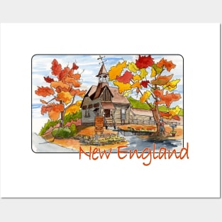 Fall in New England Posters and Art